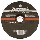 Silverline (272328) Heavy Duty Metal Grinding Disc Depressed 230 x 6 x 22.23mm * Discontinued Line *