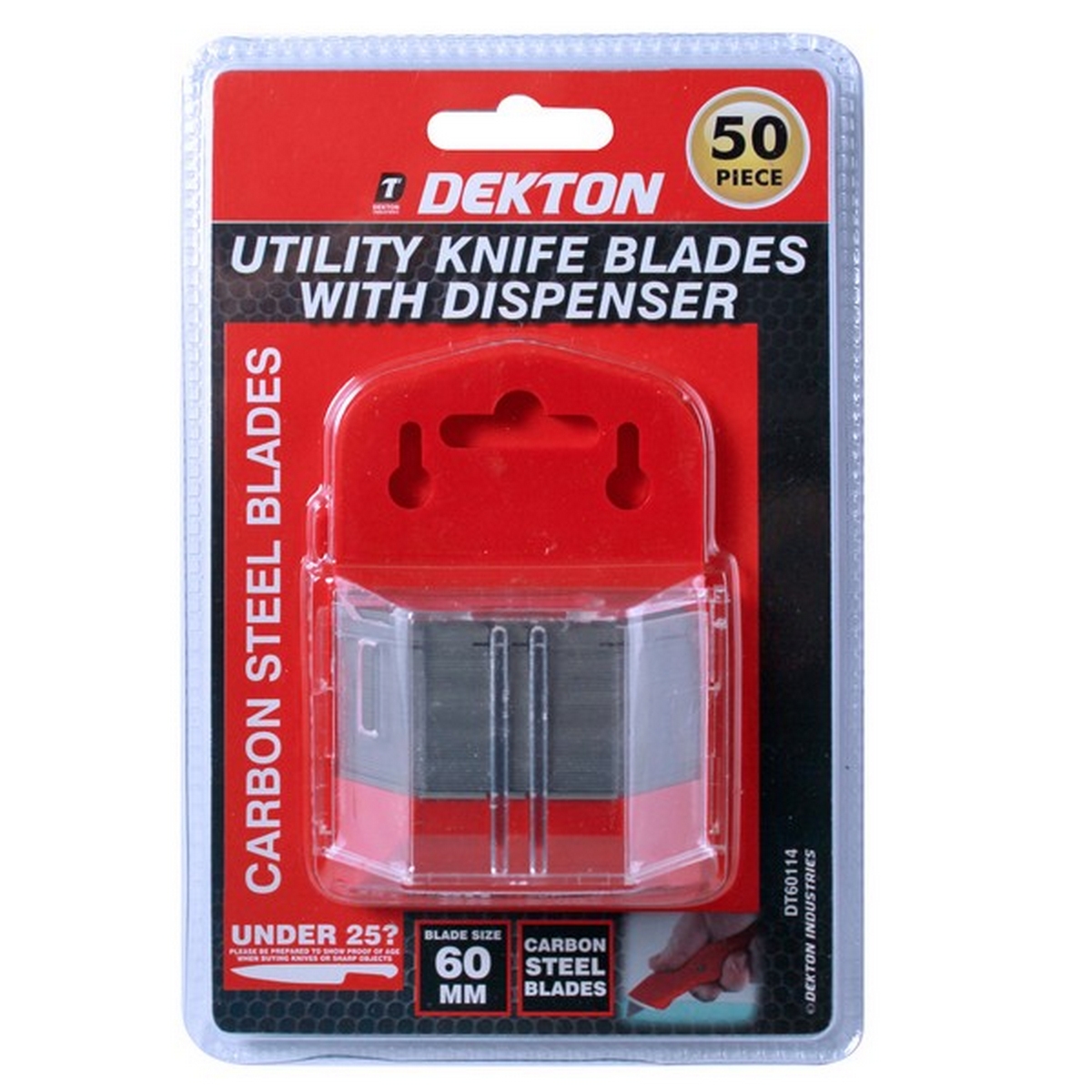 Dekton DT60114 Utility Knife Blades with Dispenser 50pc