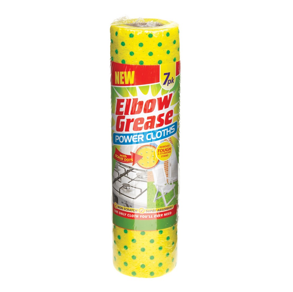 Elbow Grease Power Cloths  Roll of 7