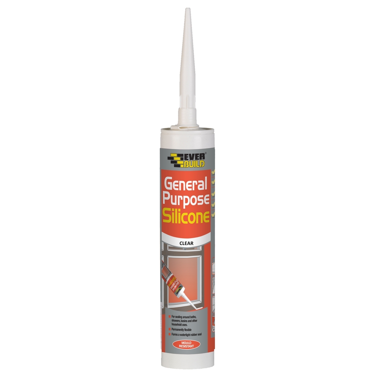 Everbuild General Purpose Silicone Clear C3