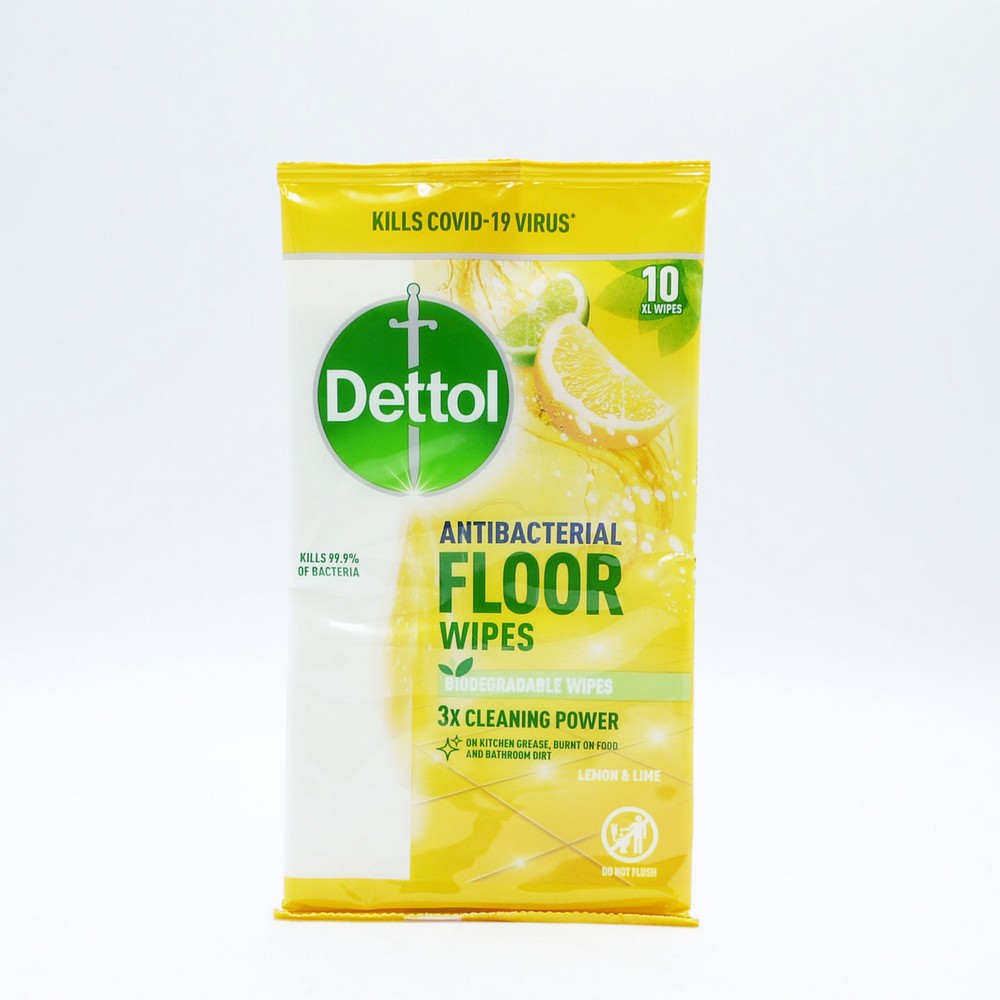Dettol Antibacterial Floor Wipes Citrus Pack of 10