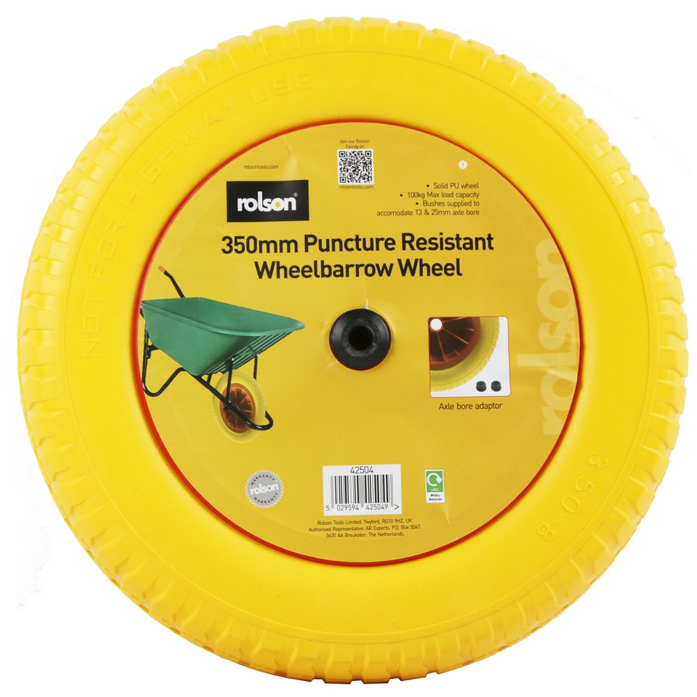 Rolson 42504 Puncture Resistant Wheelbarrow Wheel 350mm