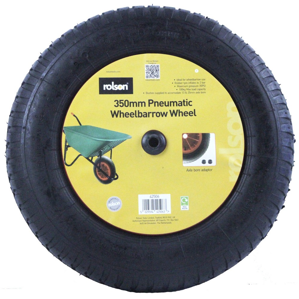 Rolson 42506 Pneumatic Wheelbarrow Wheel 350mm