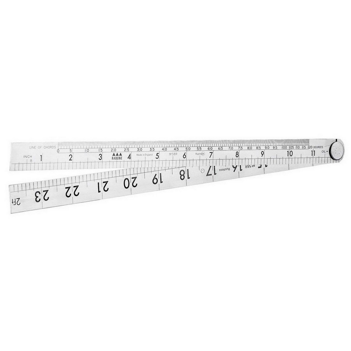 Rabone 1-35-333 Rustless Folding Steel Rule 600mm