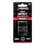 Abracs IPH25005 50mm Impact Screwdriver Bit PH2 Pack of 5