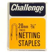 Bayonet Netting Staples Zinc Plated 20mm 40g Pack. Display Of 24 Boxes