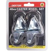 DEKTON DH02010 40mm Castor Wheel Set Pack of 4