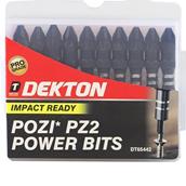 Dekton DT65442 50mm S2 Steel Impact Bits P22 Pack of 10