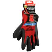 Dekton DT70715 Heavy Duty Working Gloves Size 10 (XL) Black/Red Pack of 12 Pairs