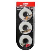 Dekton DT90800 Double Sided Mounting Tape White 2m x 18mm Pack of 3