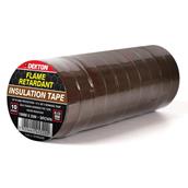 Dekton DT90856BR Insulation Tape Brown 19mm x 20m Pack of 10