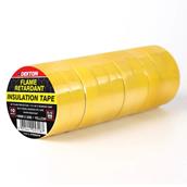 Dekton DT90856YW Insulation Tape Yellow 19mm x 20m Pack of 10