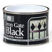 151 Coatings Iron Gate Paint Black Gloss Finish 180ml
