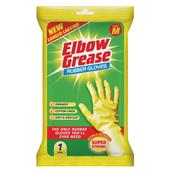 Elbow Grease Super Strong Rubber Gloves Yellow Medium 1 Pair