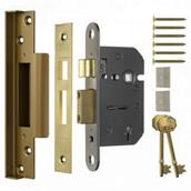 ERA 217-32 5 Lever Rebated Sashlock 67mm Polished Brass (Also 217-37)