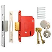 ERA 261-32A 5 Lever Fortress Deadlock 67mm Electro Brass Clam Pack (Was 261-37)