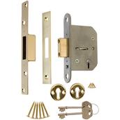 ERA 301-32 5 Lever Viscount Deadlock 76mm Electro Brass (Also Coded 301-37)