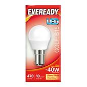 Eveready S13604 LED Golf Opal SBC B15 5W (40W) Warm White 470LM Box of 5