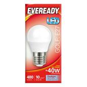 Eveready S13607 LED Golf Opal ES E27 5W (40W) Daylight 470LM Box of 5