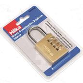 Hilka Brass Combination Padlock 38mm