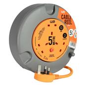 5m 3 Socket Cassette Cable Reel 13amp