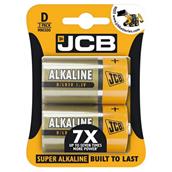 JCB S5340 Super Alkaline Batteries D (LR20) Card of 2
