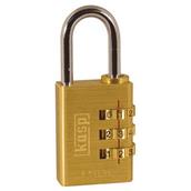 Kasp K110 Brass Combi Padlock 30mm