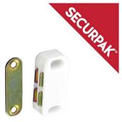 SecurPak SP10049 - Bag/10 Magnetic Catch White 30mm (3)