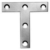 Perry 318 Tee Plates 4&quot; Zinc Plated Box of 25