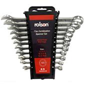 Rolson 46676 Combination Spanner Set On Rack 11Pc