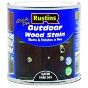 Rustins Outdoor Wood Stain 500ml Satin Dark Oak