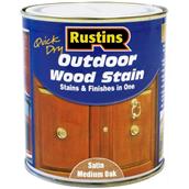 Rustins Outdoor Wood Stain 500ml Satin Medium Oak