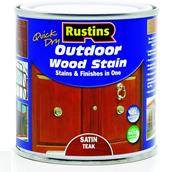 Rustins Outdoor Wood Stain 250ml Satin Teak