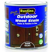 Rustins Outdoor Wood Stain 250ml Satin Walnut