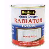 Rustins Quick Dry Radiator Paint Satin White 250ml