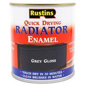 Rustins Quick Dry Radiator Paint Gloss Grey 500ml