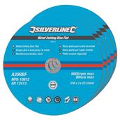 Silverline (186810) Metal Cutting Discs Flat 230 x 3 x 22.23mm Pack of 5