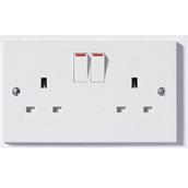 Status Wall Socket Switched 2 Gang 13 Amp