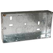 Status Metal Back Box 35mm 2 Gang