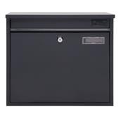 Sterling MB26ANT Swale Galvanised Steel Post Box Square Anthracite