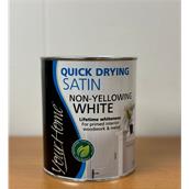 Your Home Quick Drying Non Yellow Satin White Paint 750ml